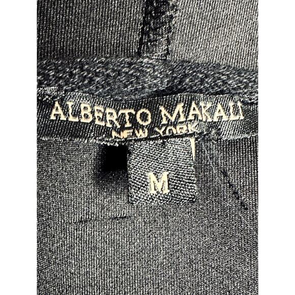 Alberto Makali Black Floral Embroidery Scuba Hoodie Sweatshirt Size M - Picture 6 of 8